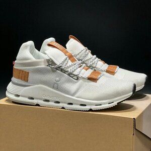 New On Cloud Cloudnova Running Shoes White Pearl Brown